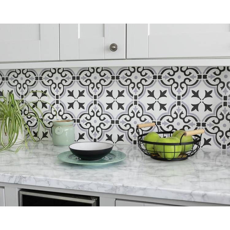 D-C-Fix Floral Shapes 3D Grey wallpaper roll - British product