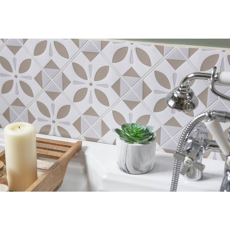 D-C-Fix Oriental Element 3D Beige wallpaper 67.5cm x 4m (British brand)
