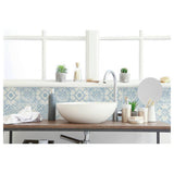 D-C-Fix blue self adhesive wall tiles 6-pack, imported from the UK