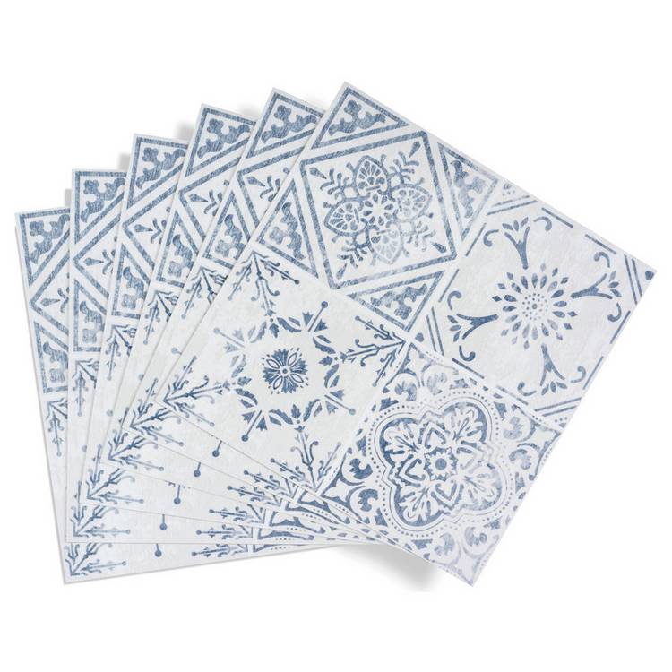 D-C-Fix blue self adhesive wall tiles 6-pack, imported from the UK