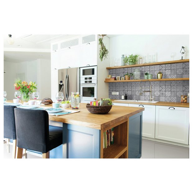 D-C-Fix Moroccan self adhesive vinyl wall tiles grey 6 pack, imported from the UK