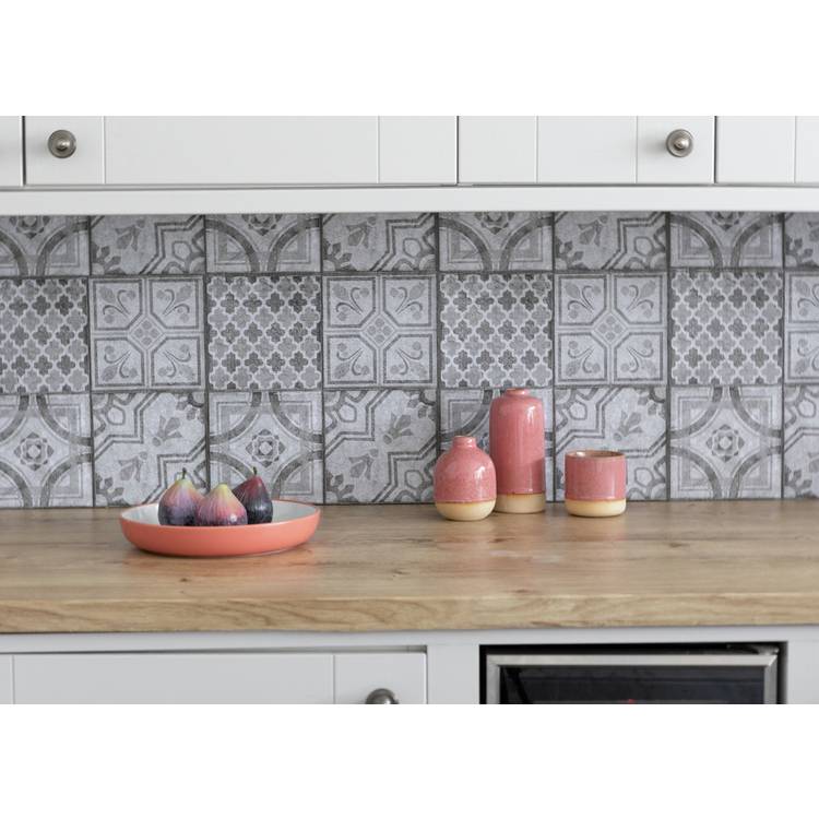 D-C-Fix Moroccan self adhesive vinyl wall tiles grey 6 pack, imported from the UK