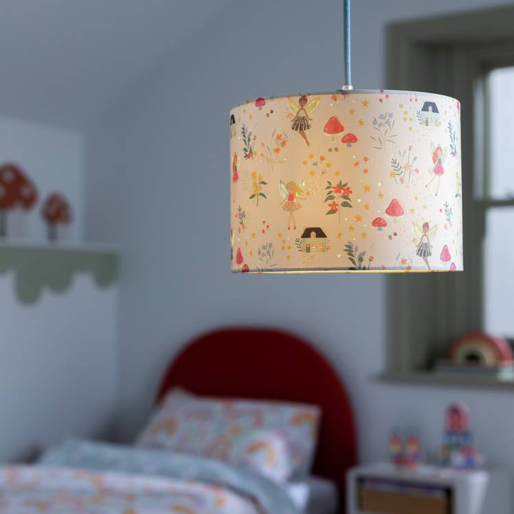 Argos Home glow in dark lampshade pink 25cm (British brand)