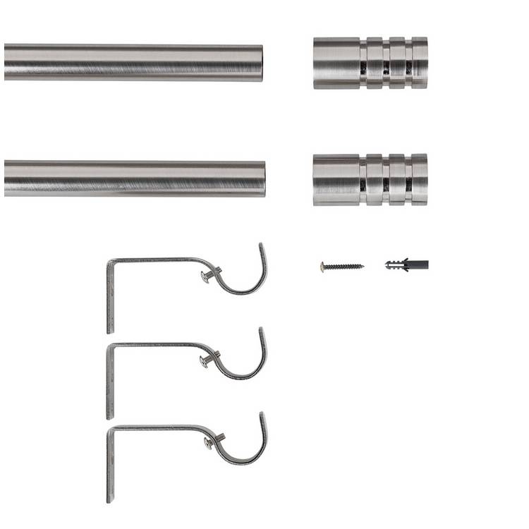 Argos Home extendable steel curtain pole 110cm-300cm (British brand)