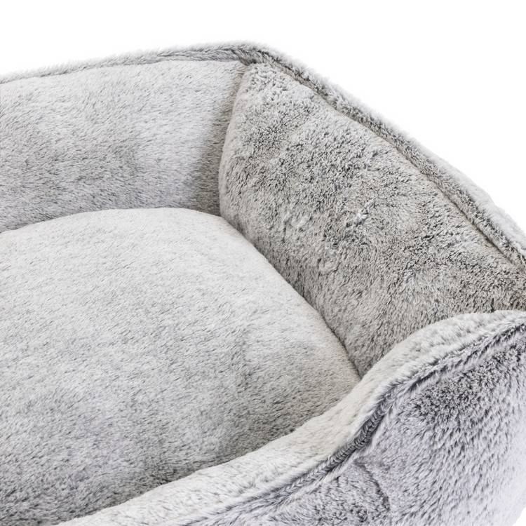 Plush dog box bed large size with non-slip backing (British brand)