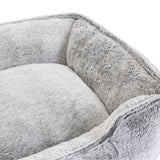 Plush dog box bed large size with non-slip backing (British brand)