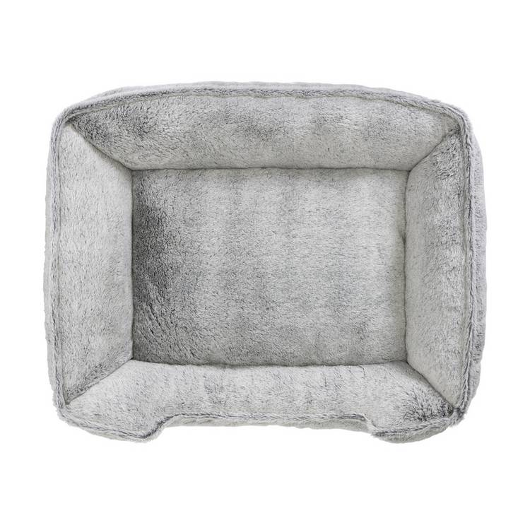 Plush dog box bed large size with non-slip backing (British brand)