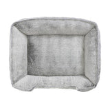 Plush dog box bed large size with non-slip backing (British brand)