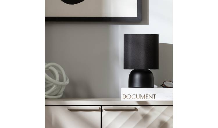 Argos Home touch table lamp pair black 25cm, UK version