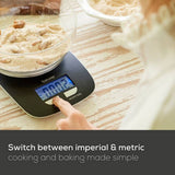 Beurer KS25 electronic kitchen scale with bowl black, imported from the UK