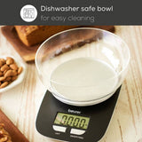 Beurer KS25 electronic kitchen scale with bowl black, imported from the UK