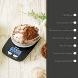 Beurer KS25 electronic kitchen scale with bowl black, imported from the UK
