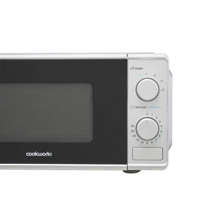 Cookworks manual microwave silver 700W 17L, imported from the UK
