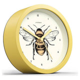 Jones Clocks alarm clock bee design yellow 12cm (British brand)