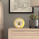 Jones Clocks alarm clock bee design yellow 12cm (British brand)
