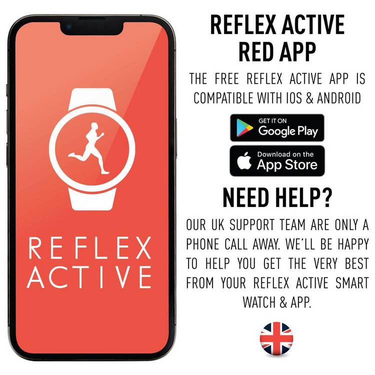 Reflex Active Nexus Series 23 black strap smart watch (British brand)