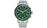 Argos Citizen Men's Silver Tone Stainless Steel Bracelet Watch Green Dial 44mm- Buy online at McGrocer