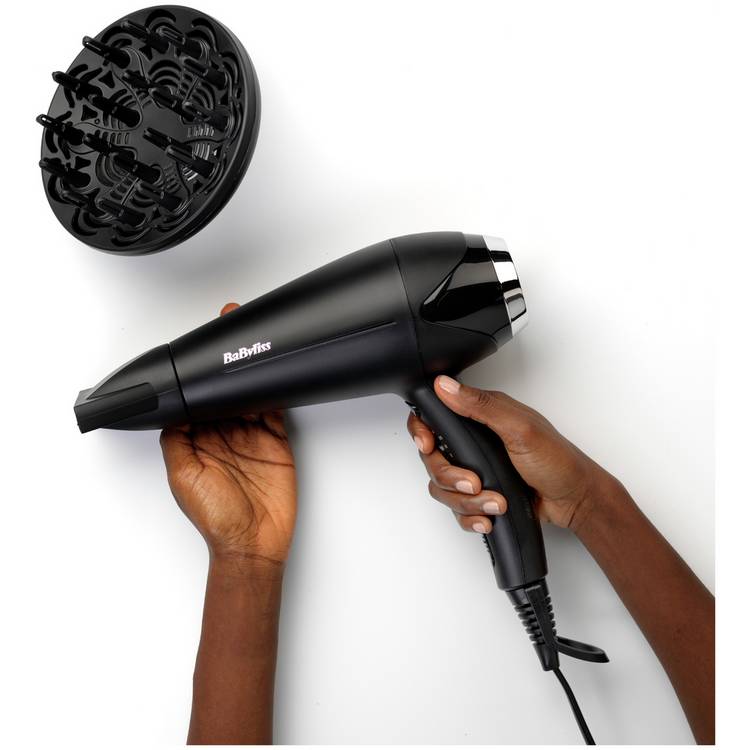 BaByliss Turbo Smooth hair dryer with diffuser (British brand)