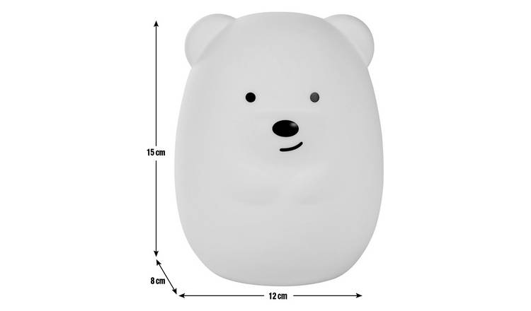 Glow bear silicone night light multicoloured - UK version