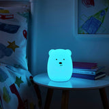 Glow bear silicone night light multicoloured - UK version