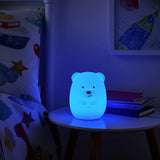 Glow bear silicone night light multicoloured - UK version