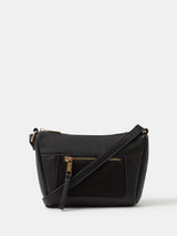Next Accessorize Black Double Zip Crossbody Bag- Buy online at McGrocer