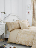Dreams & Drapes Gold Jasmine Jacquard Duvet Cover Set - British product