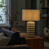 Habitat ceramic table lamp cream 61cm, UK version