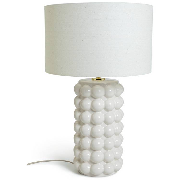 Habitat ceramic table lamp cream 61cm, UK version