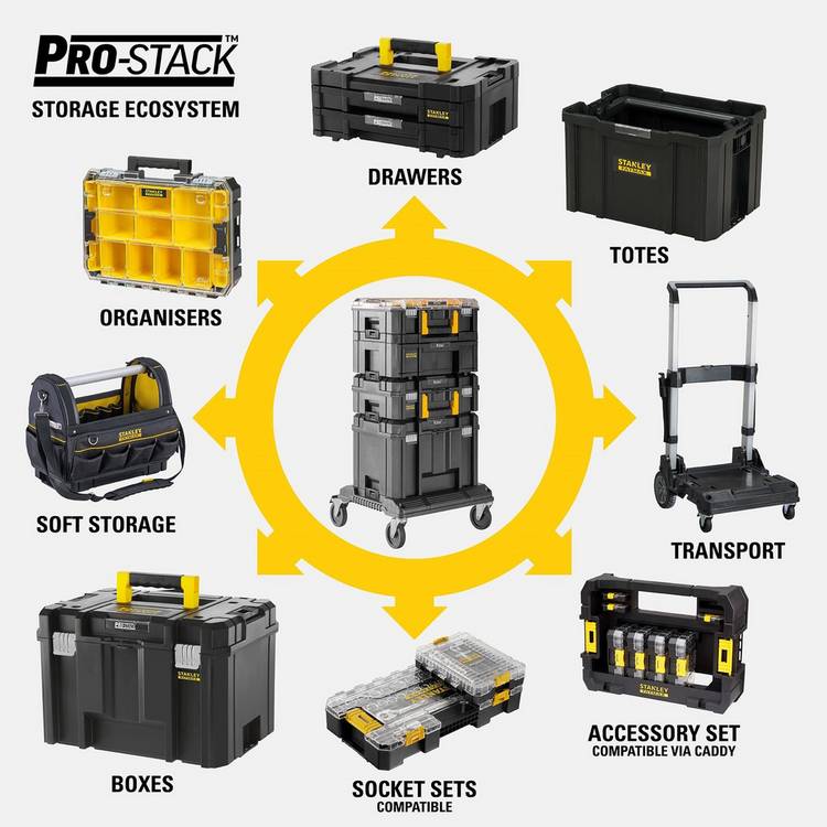 Stanley Fatmax Pro-Stack mobile tool storage tower 33 inch - British product