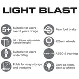 EVO Light Blast foldable 2 wheel scooter blue, UK version