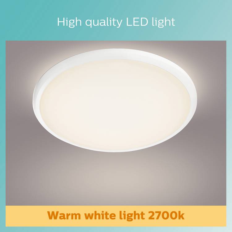 Philips Spray bathroom LED ceiling light in silver, UK version