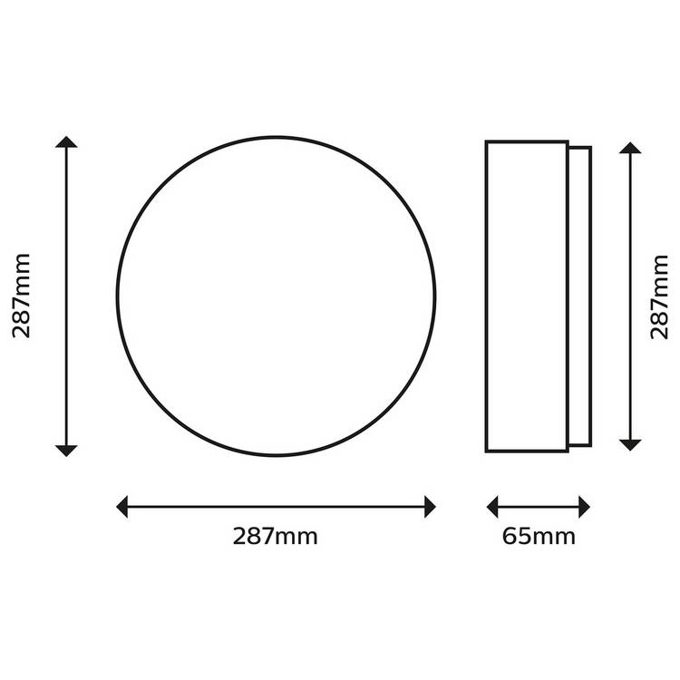 Philips Spray bathroom LED ceiling light in silver, UK version