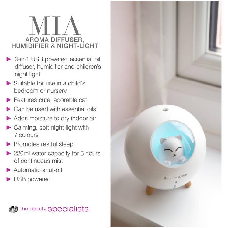 Rio MIA humidifier diffuser night light (British brand)