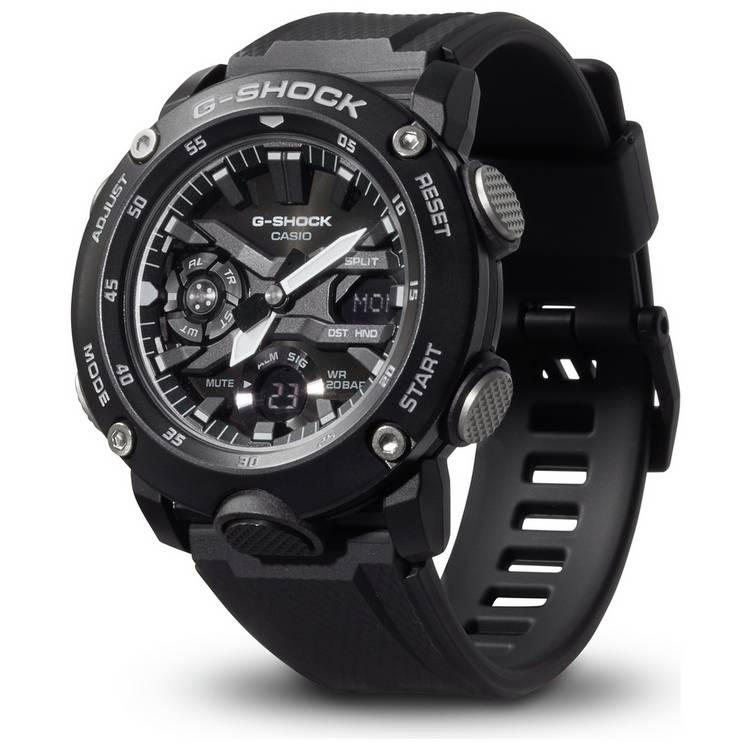 Casio G-SHOCK GA-2000S analog-digital chronograph watch black - British product