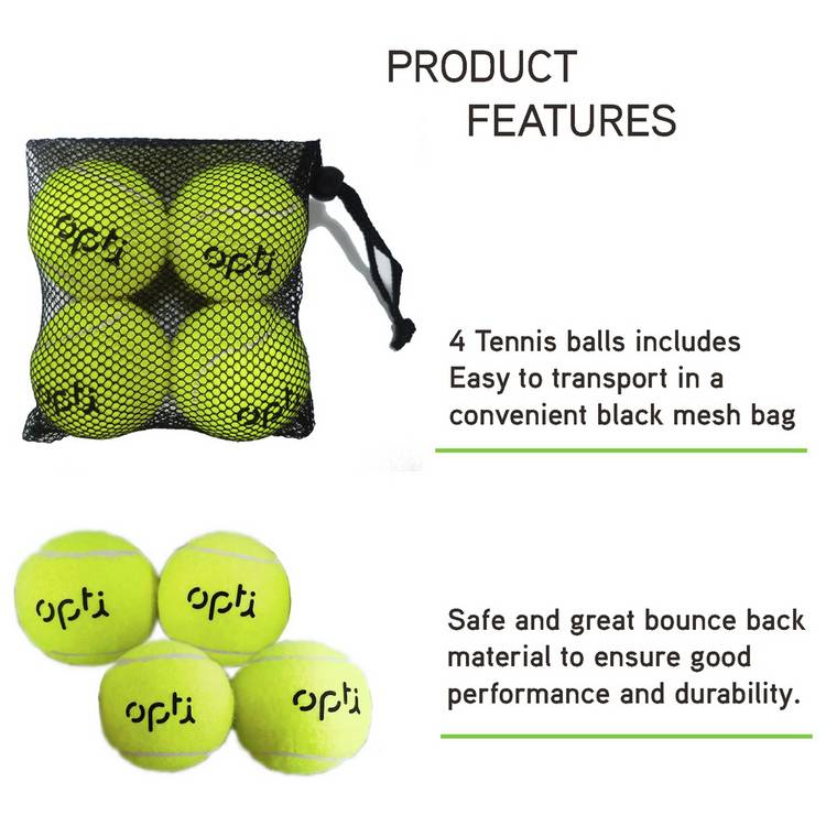 Opti tennis balls set of 4, UK version