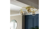 Argos Argos Home Ombre Glass Metal Flush to Ceiling Light - Brass- Buy online at McGrocer