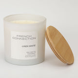 French Connection Pastel Linen White scented candle 1.5kg, imported from the UK