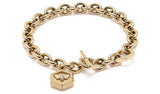 Argos Olivia Burton Gold Plated Bee and Honeycomb Bracelet 22.5cm- Buy online at McGrocer