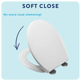 Croydex Flexi-Fix Constance white toilet seat with soft close (British brand)