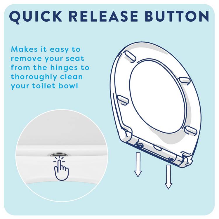 Croydex Flexi-Fix Constance white toilet seat with soft close (British brand)