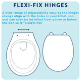 Croydex Flexi-Fix Constance white toilet seat with soft close (British brand)