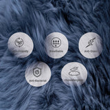 Naturally Sheepskins quad rug steel grey 180x110 cm, imported from the UK