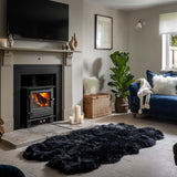 Costco UK Naturally Sheepskins Long Wool Quad Sheepskin Rug, Black, 180 x 110 cm- Buy online at McGrocer