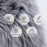 Naturally Sheepskins double rug silver grey 180x55 cm (British brand)