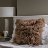 Naturally Sheepskins Mongolian lambskin cushion 50x50 cm, imported from the UK