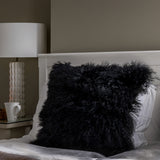 Costco UK Naturally Sheepskins Mongolian Cushion Black 50 x 50 cm- Buy online at McGrocer