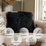 Naturally Sheepskins black cushion 50x50 cm (British brand)