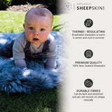 Naturally Sheepskins long wool double rug steel grey 180x55 cm, UK version