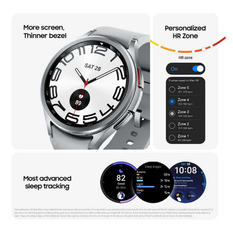 Samsung Galaxy Watch6 Classic 43mm smartwatch silver - British product